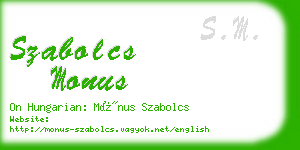 szabolcs monus business card